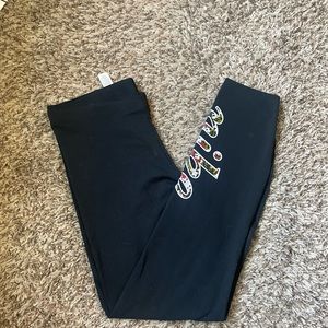 Nike black leggings with floral detail!
